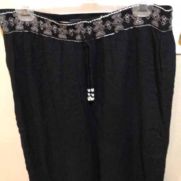 NWT Philosophy Republic Clothing Wide Leg Pants w/Bead & Embroidery Detailing-L - Picture 4 of 12